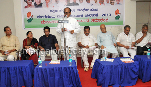 Congress Manifisto for MCC Elections 2013